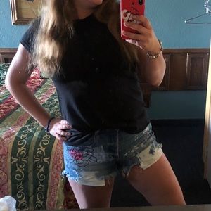 American Eagle painted shorts